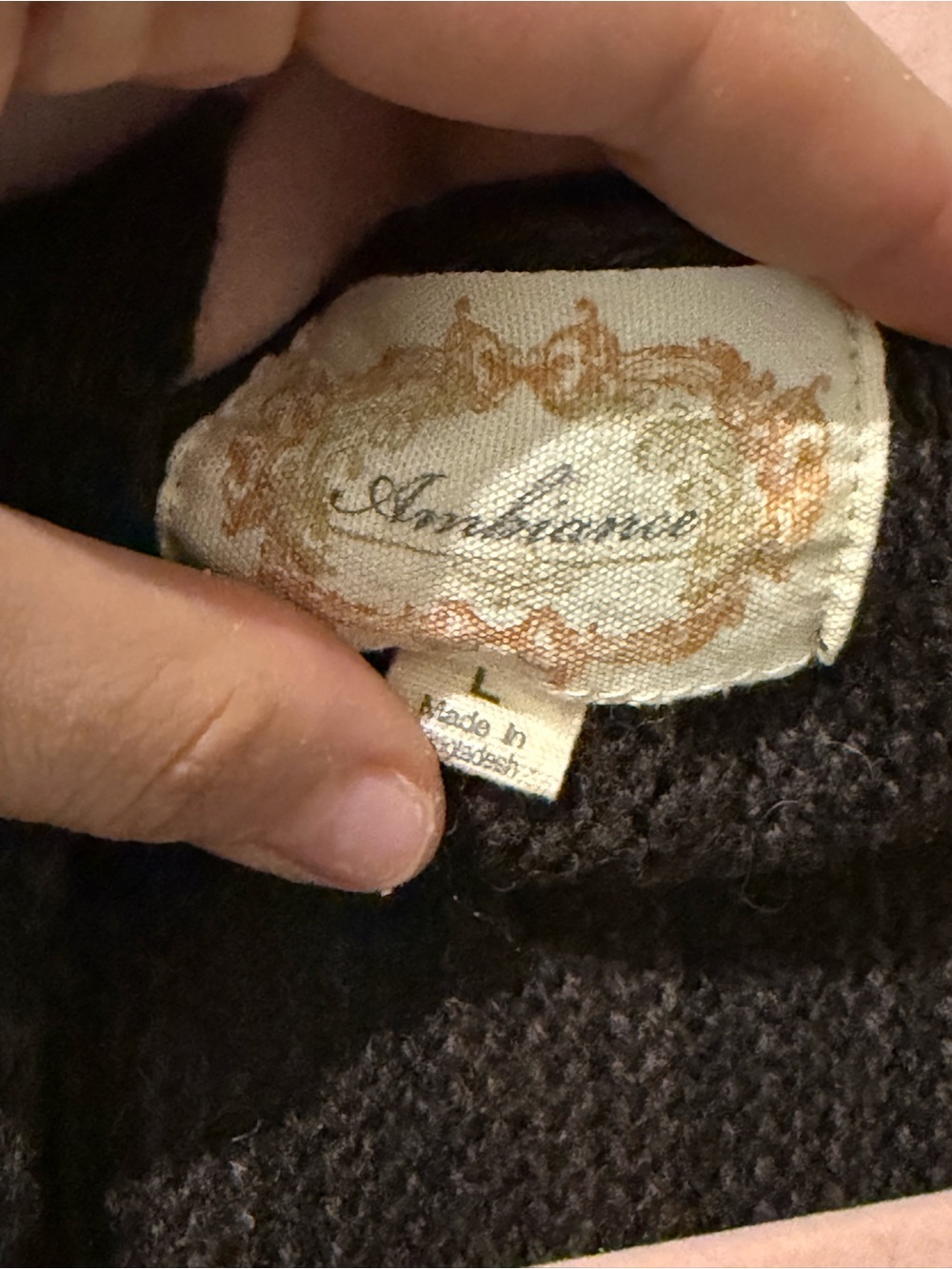 Ambiance Dark Charcoal Open-Front Draped Poncho Cardigan - Picture 6 of 6